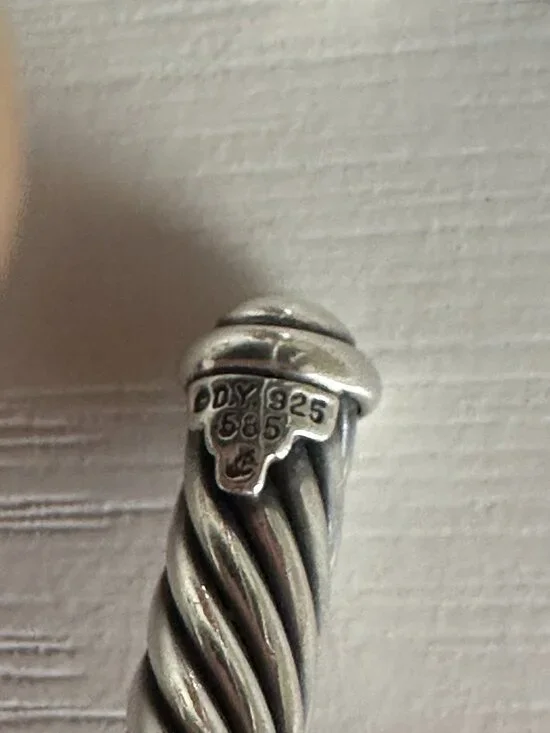 David Yurman X Classic Cable Station Bracelet - Picture 5 of 6